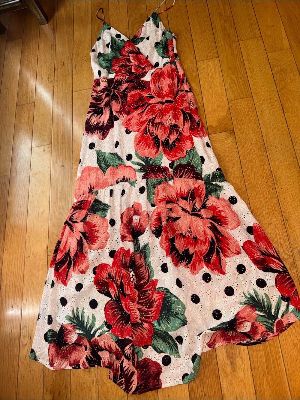 Anthropology Farm RIO Rivera Eyelet Maxi Dress Size 8
